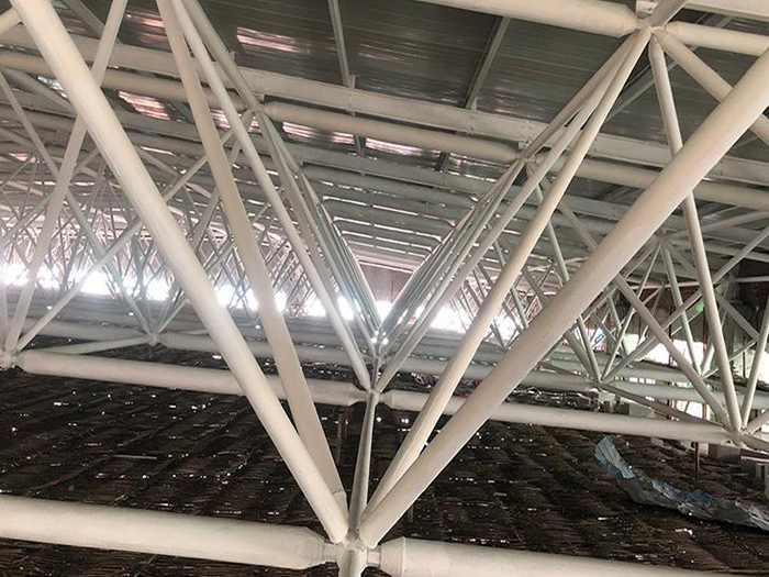 海城大型螺栓球网架施工厂家